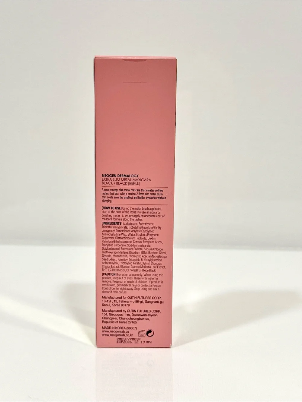 NEOGEN Dermalogy Extra Slim Metal Maxicara SET 6ml + refill #Black New sealed